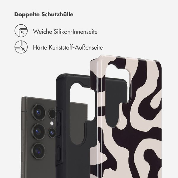 Selencia Vivid Back Cover Samsung Galaxy S25 Ultra - Art Wave Black