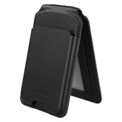 Accezz Magnetische Leder-Wallet mit Standfunktion - Geeignet für Apple Find My - Onyx Black