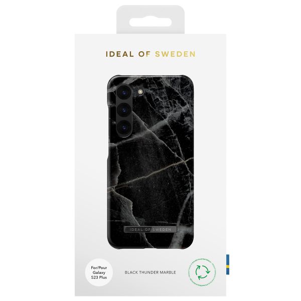 iDeal of Sweden Fashion Back Case für das Samsung Galaxy S23 Plus - Black Thunder Marble