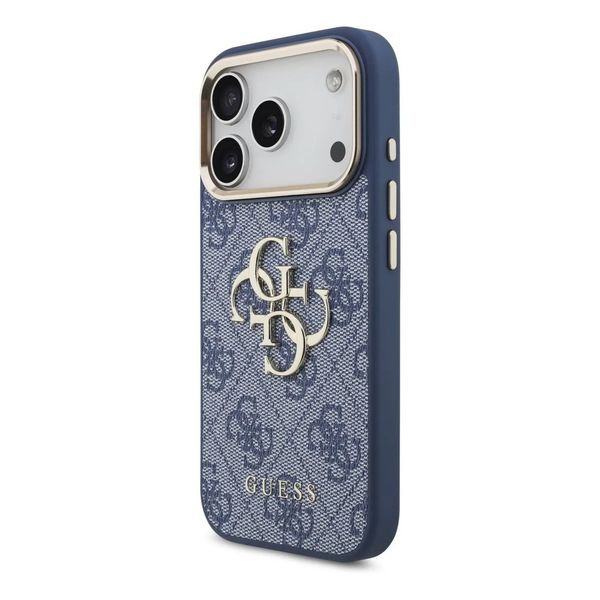 Guess 4G Metal Logo Back Cover Apple iPhone 18 Pro / 17 Pro - Blue