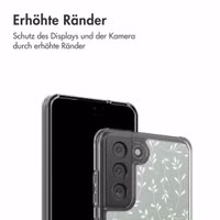 imoshion Design Hülle Samsung Galaxy S21 FE - Smoke Green Flowers