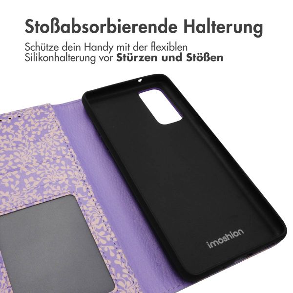 imoshion ﻿Design Klapphülle für das Samsung Galaxy S20 FE - Purple White Flowers