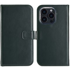 Selencia Echtleder Klapphülle Apple iPhone 16 Pro - Grün