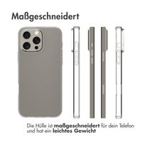 Accezz TPU Clear Cover für das iPhone 16 Pro Max - Transparent