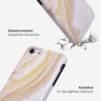 Selencia Vivid Tough Back Cover für das iPhone SE (2022 / 2020) / 8 / 7 / 6(s) - Chic Marble Gold