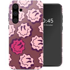 Selencia Vivid Back Cover Samsung Galaxy A55 - Wavy Smiley Pink