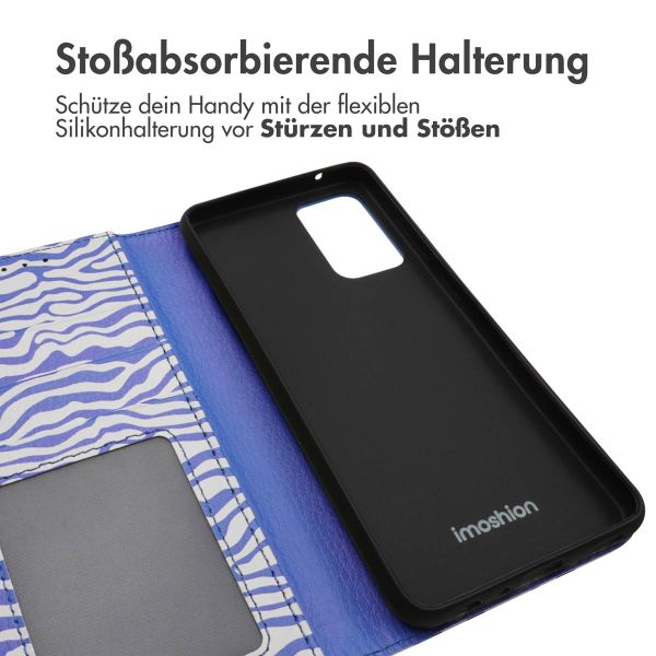 imoshion ﻿Design Klapphülle für das Samsung Galaxy A52(s) (5G/4G) - White Blue Stripes