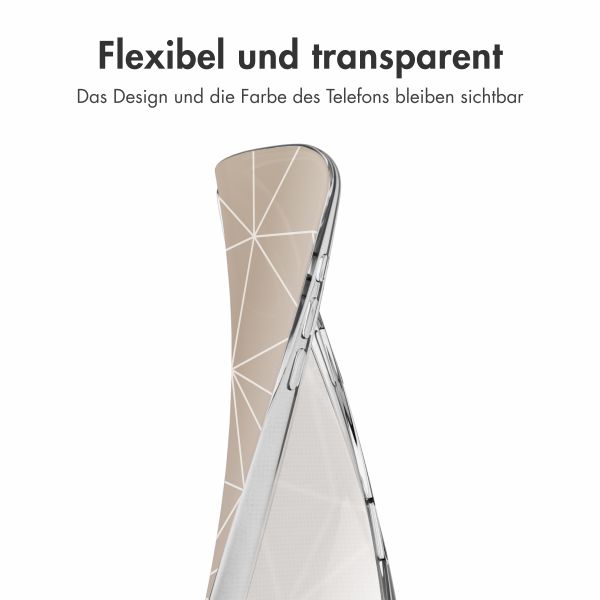 imoshion Design Hülle Apple iPhone 16 - Graphic Lines Beige