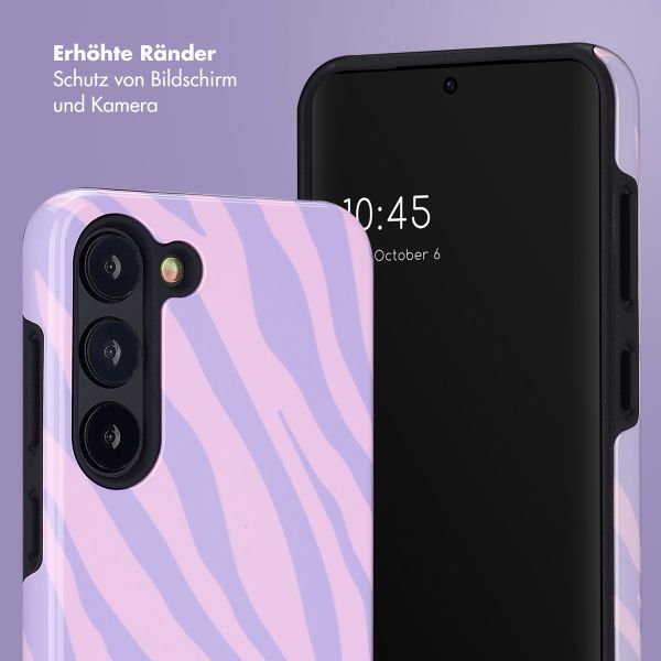 Selencia Vivid Back Cover Samsung Galaxy S23 - Zebra Light Pink Lilac