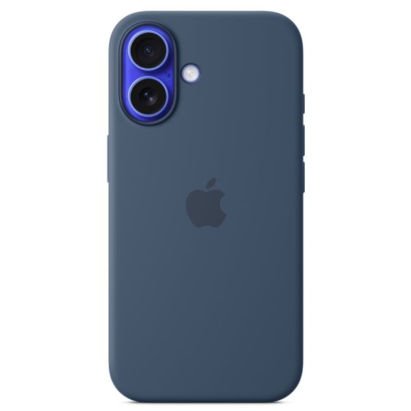 Apple Silikon-Case MagSafe für das iPhone 16 - Denim