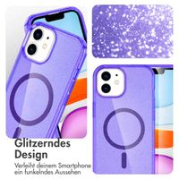 imoshion Sparkle Back Cover mit MagSafe für das Apple iPhone 12 (Pro) - Glitzer Violett