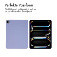 Accezz Liquid Silicone Back Cover mit Stifthalter Apple iPad Pro 13 (2024) M4 - Lila