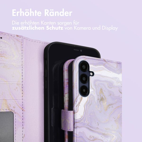 imoshion Design Klapphülle Samsung Galaxy A25 (5G) - Purple Marble