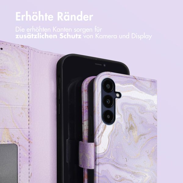 imoshion Design Klapphülle für das Samsung Galaxy A25 (5G) - Purple Marble