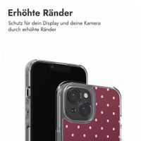 imoshion Design Hülle Apple iPhone 15 - Polka Dot Bordeaux