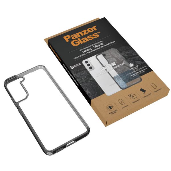 PanzerGlass ClearCase AntiBacterial für das Samsung Galaxy S22 - Crystal Black