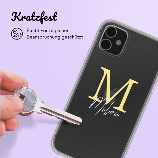 Personalisierte Hülle mit Buchstaben iPhone SE (2022 / 2020) / 8 / 7 - Transparent