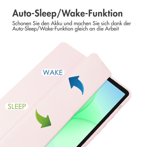 imoshion Trifold Hardcase Klapphülle Samsung Galaxy Tab A11 / A9 8.7 Zoll - Rosa