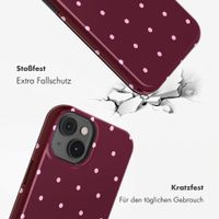 Selencia Vivid Rückabdeckung mit MagSafe Apple iPhone 14 - Happy Dots Burgundy