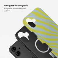 Selencia Vivid Rückabdeckung mit MagSafe iPhone 16 - Zebra Winter Sky Titanium Yellow