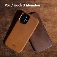 Accezz Vintage Leather Magsafe Backcover iPhone 16 - Tabacco Cognac