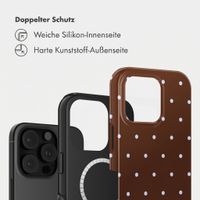 Selencia Vivid Rückabdeckung mit MagSafe Apple iPhone 16 Pro Max - Happy Dots Chocolate