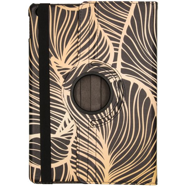 imoshion 360° drehbare Design Tablet Klapphülle Apple iPad 9 (2021) 10.2 Zoll / iPad 8 (2020) 10.2 Zoll / iPad 7 (2019) 10.2 Zoll - Golden Leaves