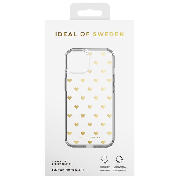 iDeal of Sweden Mirror Case Apple iPhone 14 / 13 - Golden Hearts