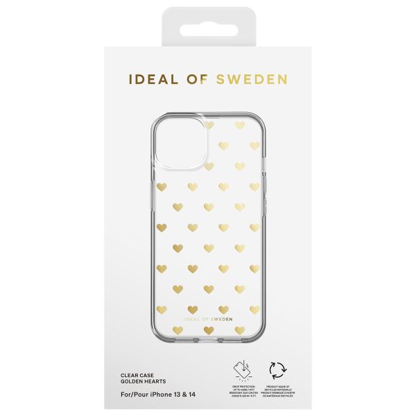 iDeal of Sweden Clear Case für das iPhone 14 - Golden Hearts