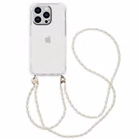 imoshion Handykette mit Perlen + ﻿Handgelenkschlaufe für das Apple iPhone 14 Pro - Transparent
