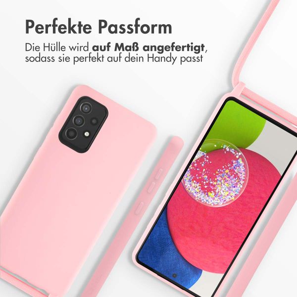 imoshion Silikonhülle mit Band für das Samsung Galaxy A52(s) (5G/4G) - Rosa