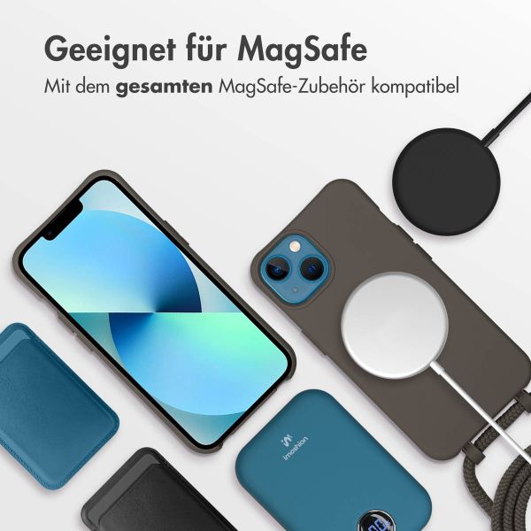 imoshion Color Backcover mit abtrennbarem Band MagSafe für das Apple iPhone 13 - Black Coffee
