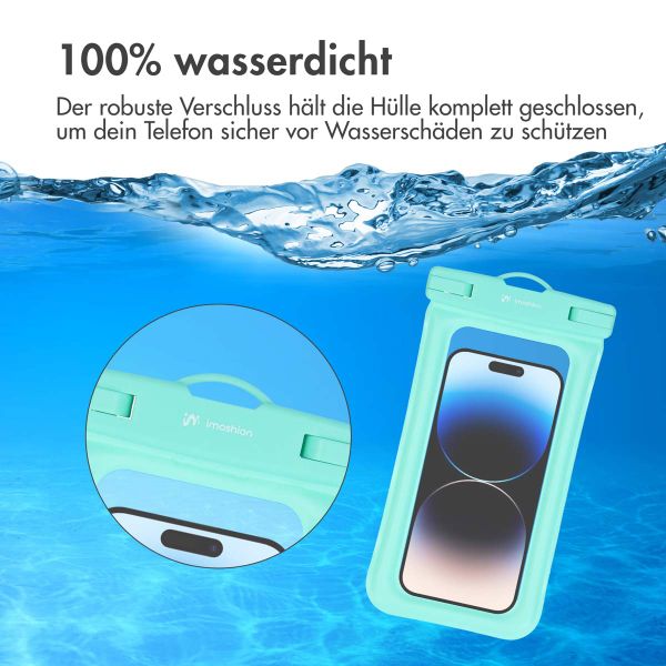 imoshion Universeller, wasserdichter Beutel - wasserdichte Smartphonehülle - Türkis