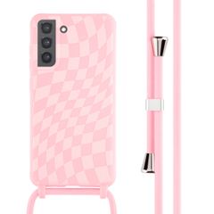 imoshion SilikonHülle design mit Band Samsung Galaxy S20 - Retro Pink