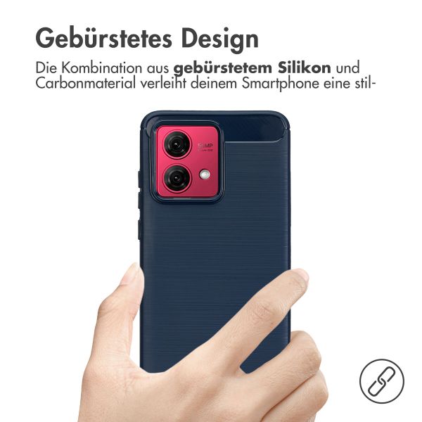 imoshion Brushed Back Cover Motorola Moto G84 - Dunkelblau