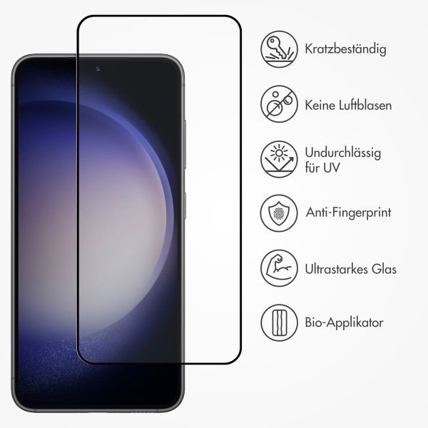 Accezz Dreifach starke Full Cover Schutzfolie mit Applikator Samsung Galaxy S22 / S23
