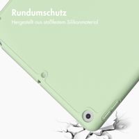 Accezz Smarte Klapphülle aus Silikon für das iPad 9 (2021) 10.2 / iPad 8 (2020) 10.2 / iPad 7 (2019) 10.2 - Hellgrün