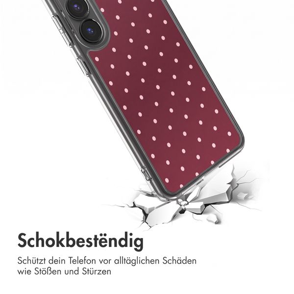 imoshion Design Hülle Samsung Galaxy S25 FE - Polka Dot Bordeaux
