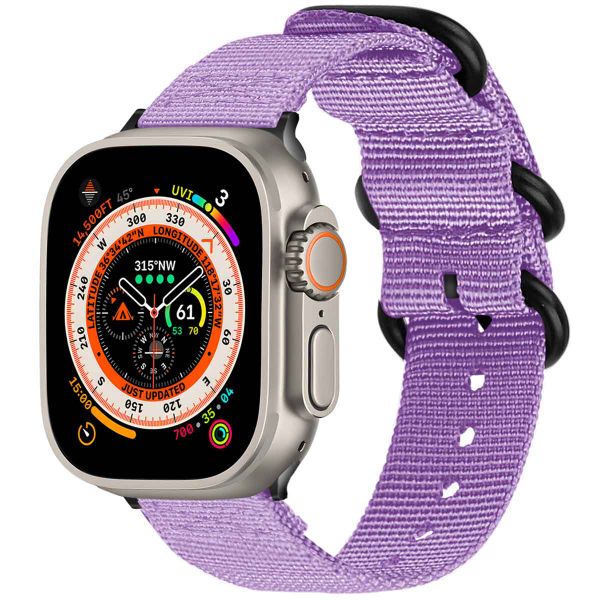 imoshion Nylonarmband für das Apple Watch Series 1-10 / SE / Ultra (2) - 42/44/45/46/49 mm - Violett