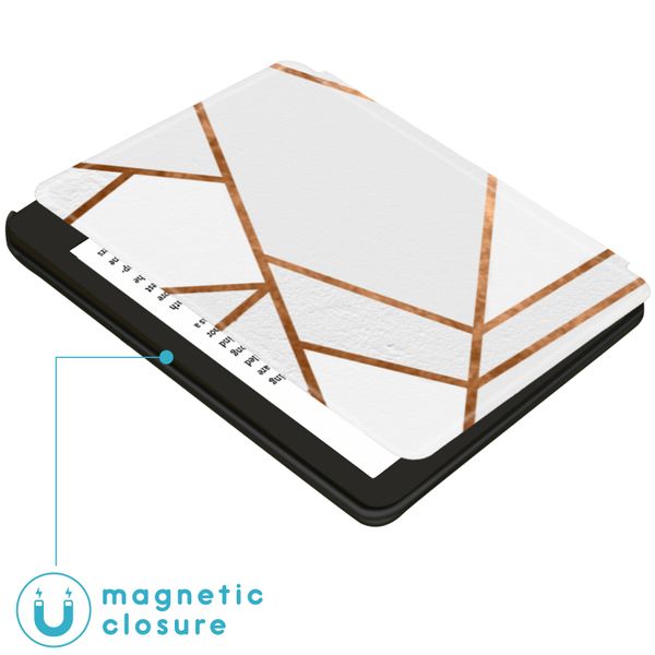 imoshion Design Slim Hard Case Sleepcover mit Stand Kobo Sage / Tolino Epos 3 - White Graphic