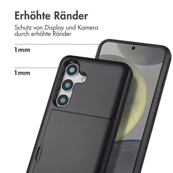 imoshion Backcover mit Kartenfach für das Samsung Galaxy S25 - Schwarz