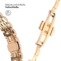 Selencia Jubilee inspiriertes schmales Edelstahlarmband für Apple Watch Series 1 t/m 9 / SE (38/40/41 mm) | Series 10 / 11 (42 mm) - Rosé gold