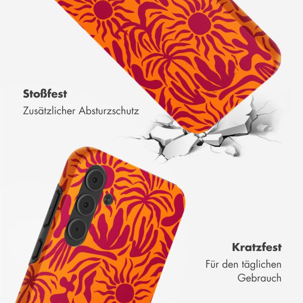 Selencia Vivid Tough Back Cover für das Samsung Galaxy A55 - Tropical Vibes Apricot