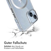 imoshion Klare Glitter Backcover mit MagSafe Apple iPhone 14 - Silber