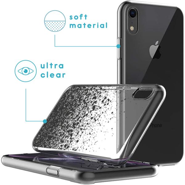 imoshion Design Hülle Apple iPhone Xr - Splatter Black