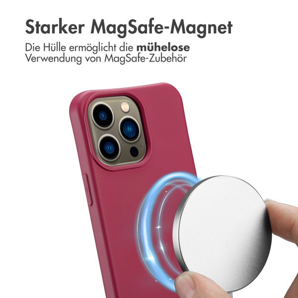 imoshion Color Backcover mit abnehmbarem Handykette und MagSafe Apple iPhone 13 Pro - Raspberry