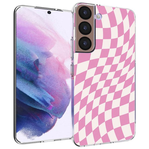 imoshion Design Hülle für das Samsung Galaxy S22 - Retro Pink Check