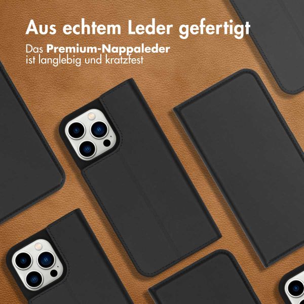Accezz Premium Leather Slim Klapphülle Apple iPhone 14 Pro Max - Schwarz