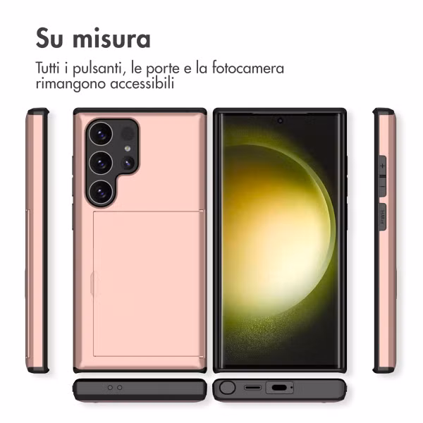 imoshion Backcover mit Kartenfach Samsung Galaxy S24 Ultra - Rosé gold