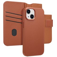 Accezz 2-in-1 Klapphülle aus Leder mit MagSafe für das iPhone 15 - Sienna Brown